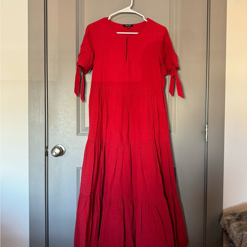 Madewell Vibrant Red Midi Dress